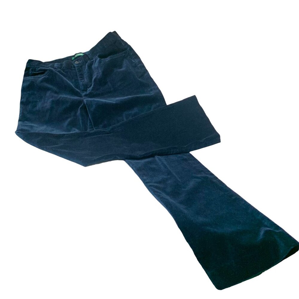 Lauren Ralph Lauren Navy Blue Bootcut Stretch Casual Pants